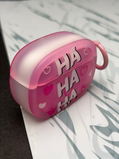 Ha Ha Ha Pink Heart Silicon Case For Apple AirPods