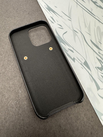 LV Black Luxury Leather Back Pocket case For iPhone
