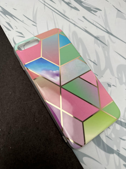 Geometric Square Shade Design Silicon Case for iPhone