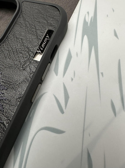 Nimmy Design 3D Embroidery Cases for iPhone King Kong Face Black