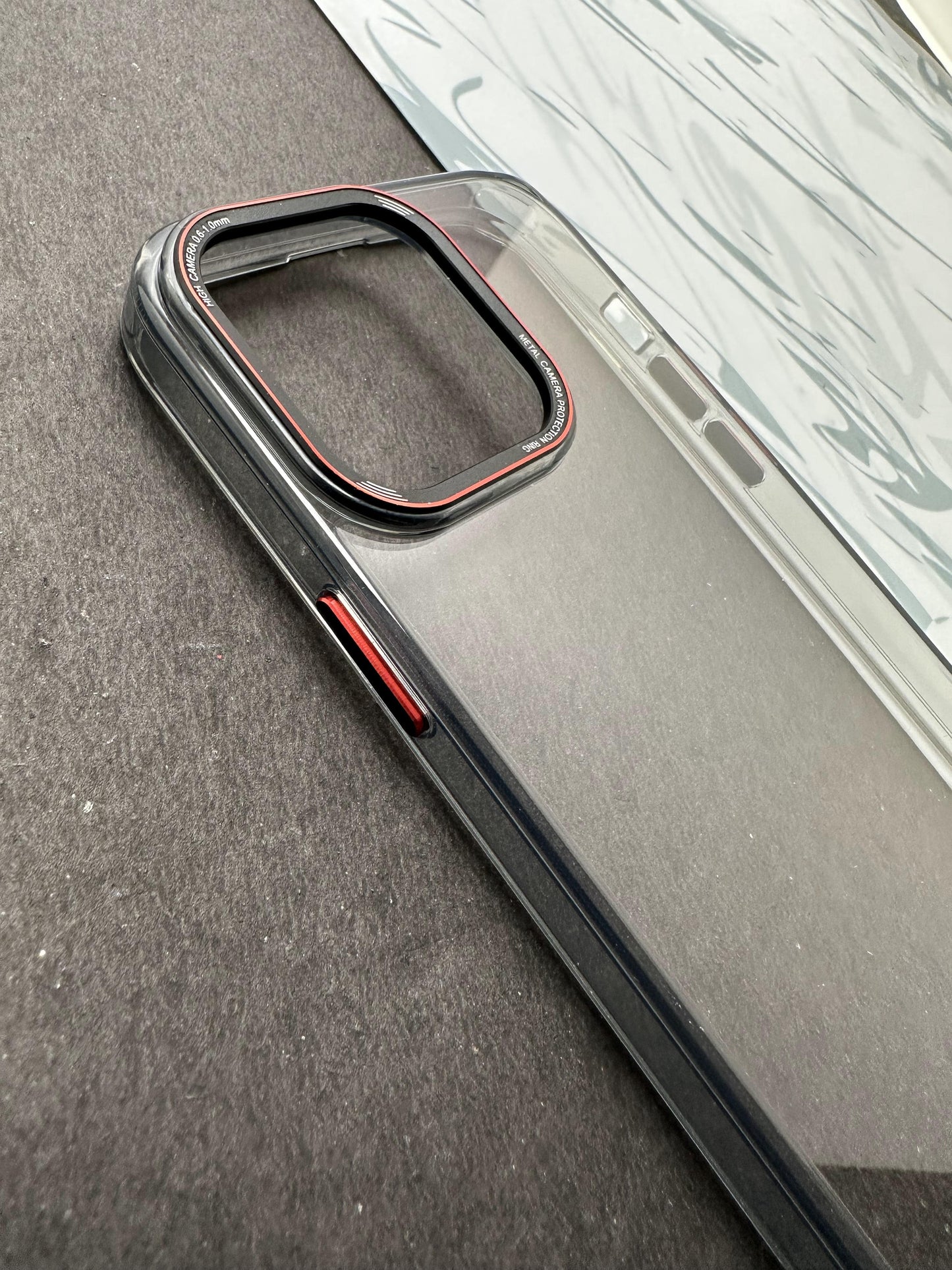 Stylish Black Crystal Clear Hard Back Soft TPU Edge Case For iPhone