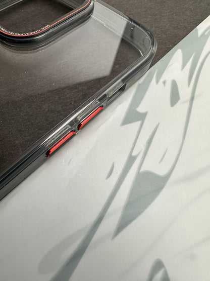 Stylish Black Crystal Clear Hard Back Soft TPU Edge Case For iPhone