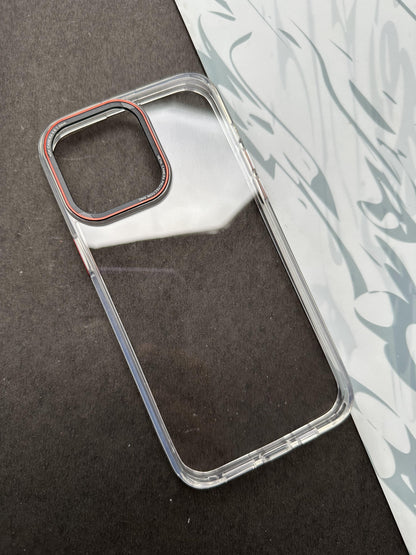 Stylish Crystal Clear Hard Back Soft TPU Edge Case For iPhone