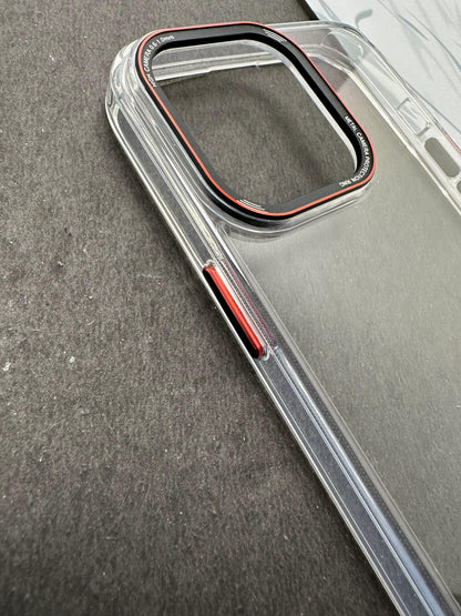 Stylish Crystal Clear Hard Back Soft TPU Edge Case For iPhone