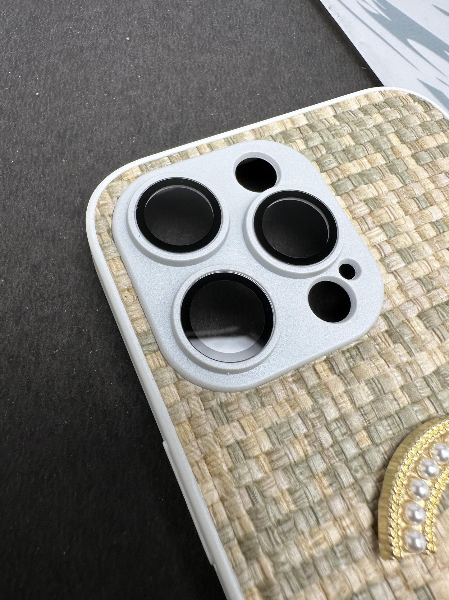 CHANEL Green Leather Fabric case For iPhone