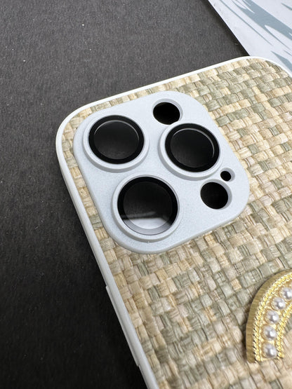 CHANEL Green Leather Fabric case For iPhone