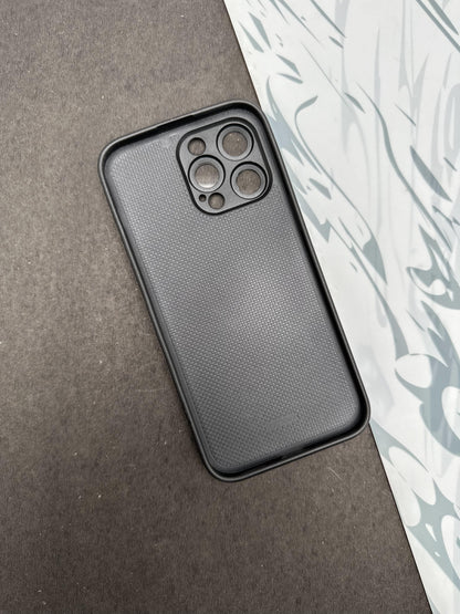 CHANEL Black Leather Fabric case For iPhone