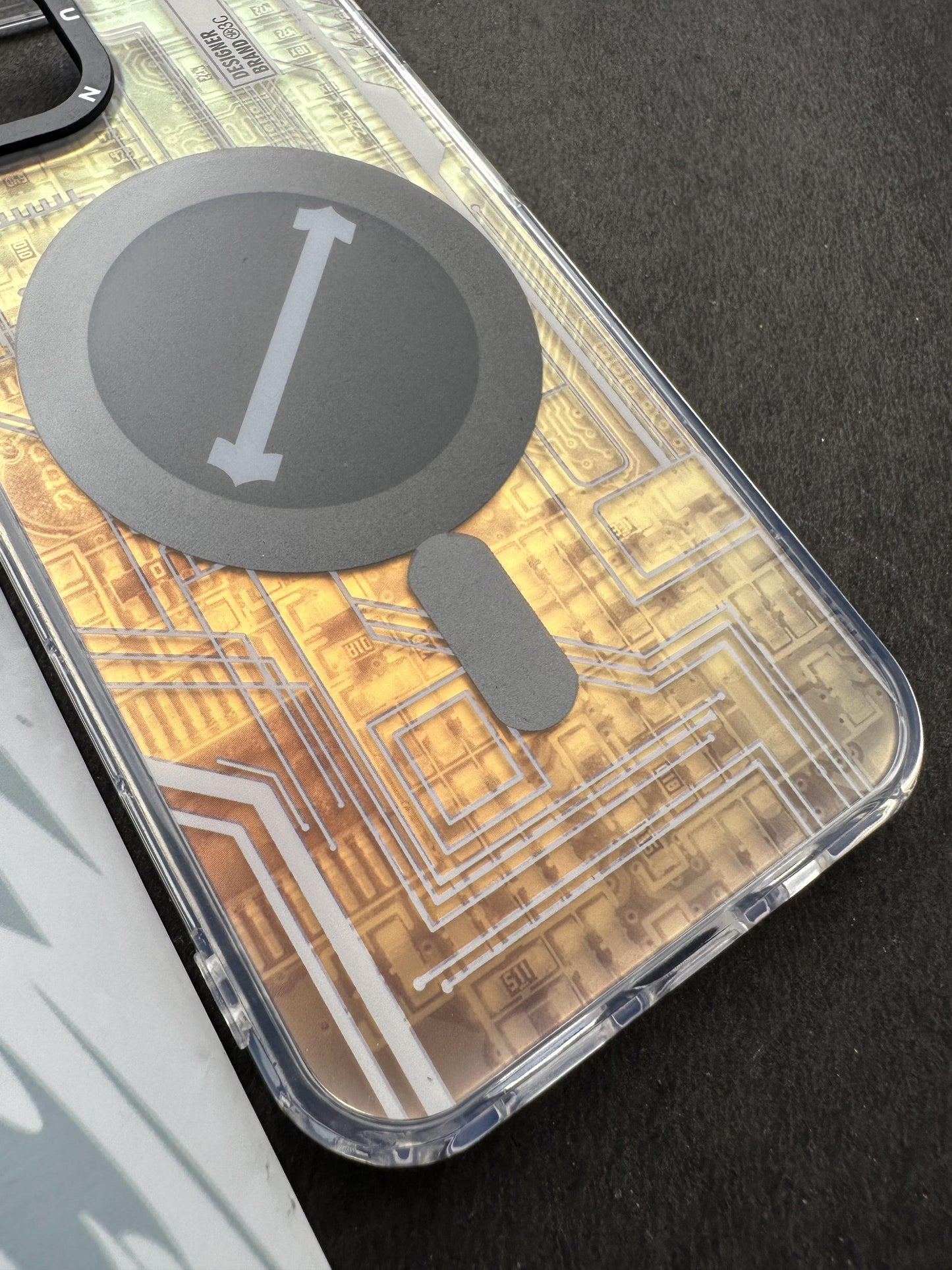 Youngkit Futuristic Circuit With Magsafe Storm White Case For iPhone