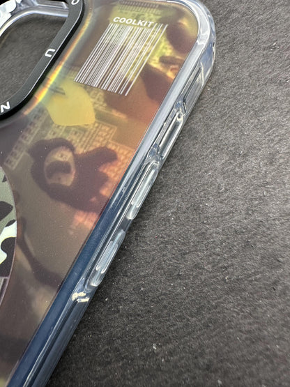 Youngkit Futuristic Circuit With Magsafe Camouflage Green Case For iPhone