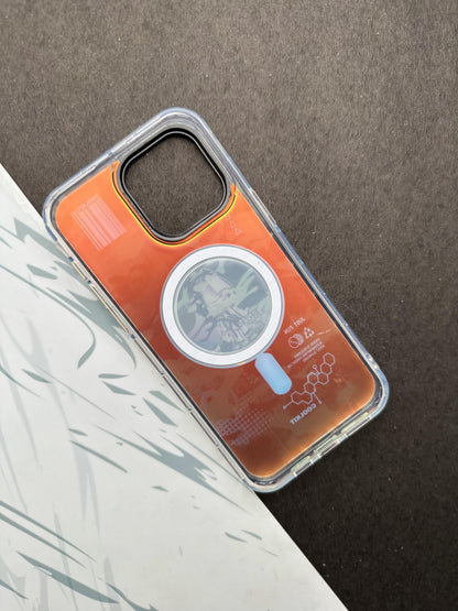 Youngkit Futuristic Circuit With Magsafe Camouflage Green Case For iPhone