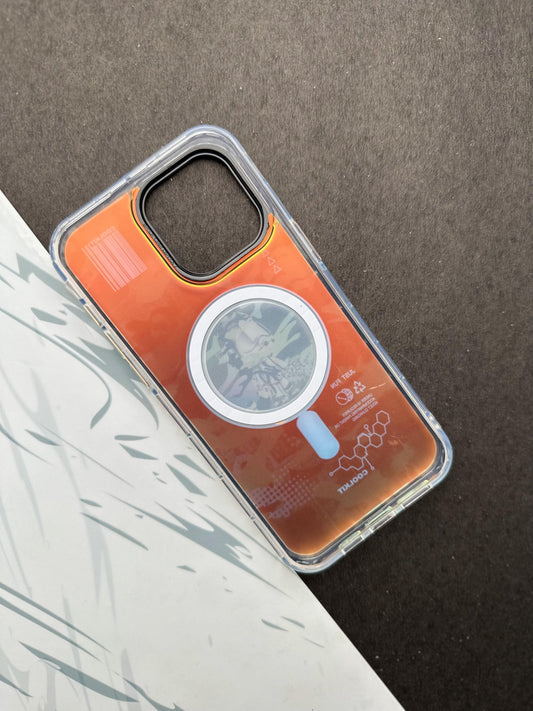 Youngkit Futuristic Circuit With Magsafe Camouflage Green Case For iPhone