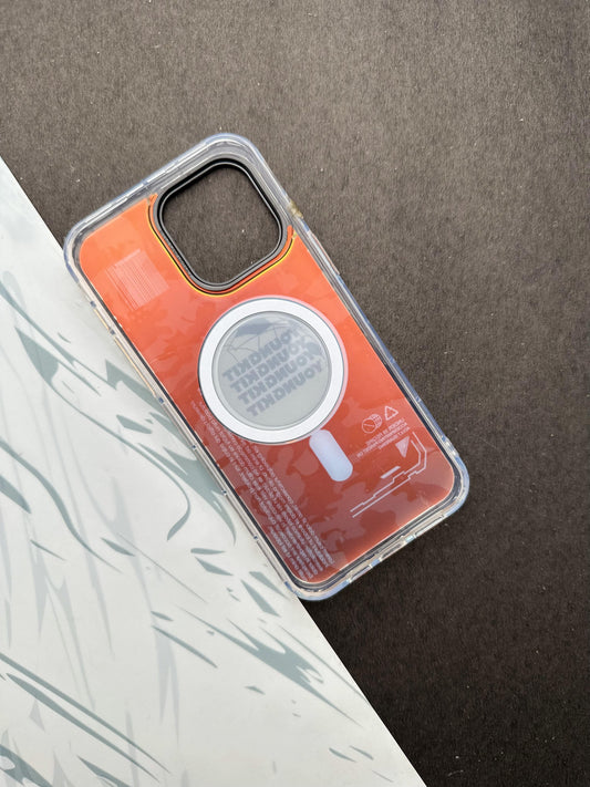 Youngkit Futuristic Circuit With Magsafe Camouflage Grey Case For iPhone