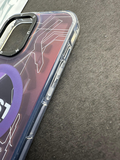 Youngkit Futuristic Circuit With Magsafe Just Fun Purple Case For iPhone