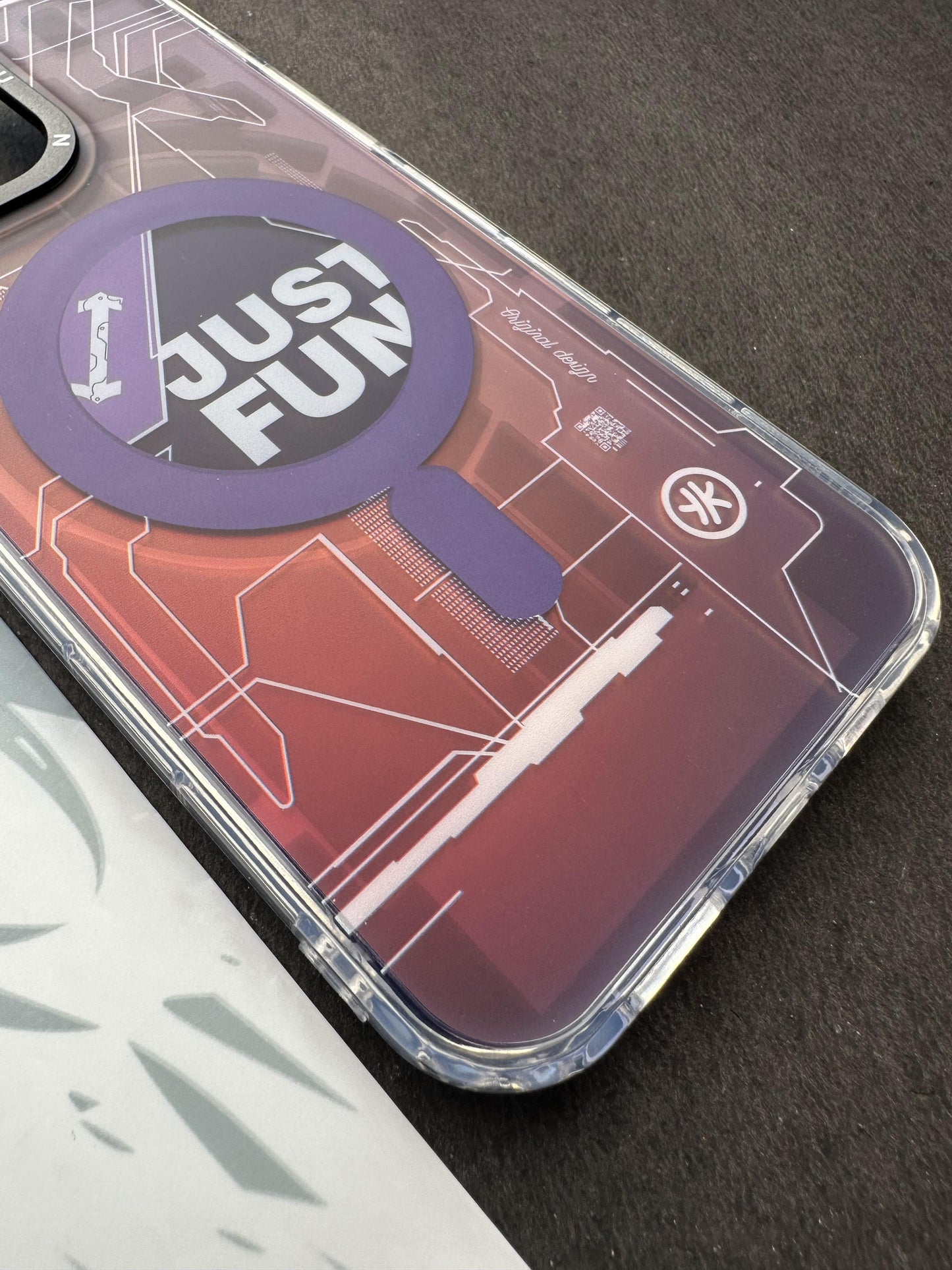 Youngkit Futuristic Circuit With Magsafe Just Fun Purple Case For iPhone