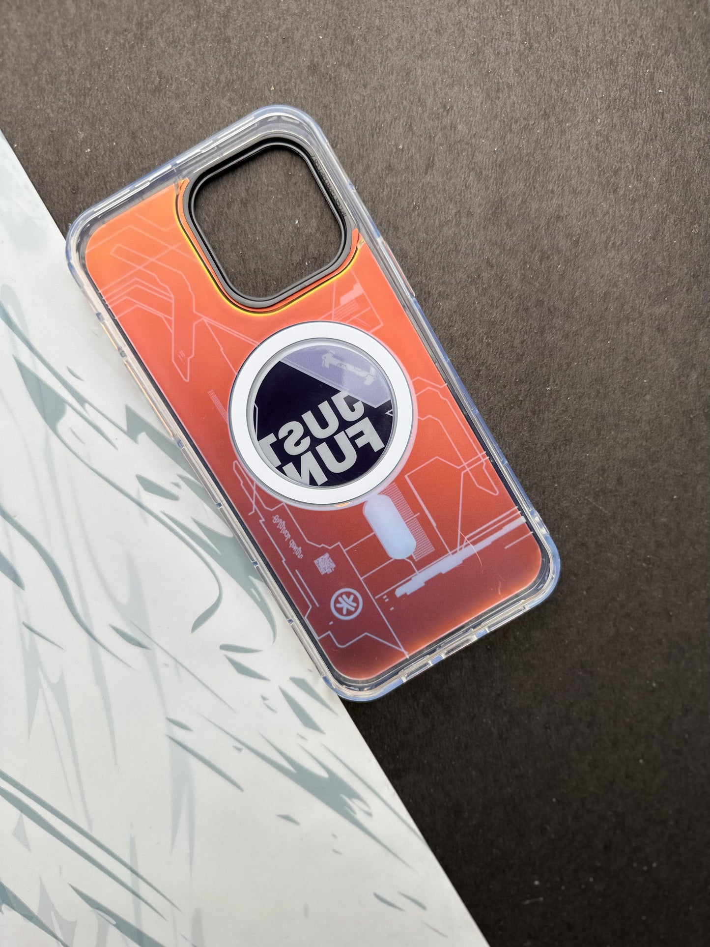 Youngkit Futuristic Circuit With Magsafe Just Fun Purple Case For iPhone