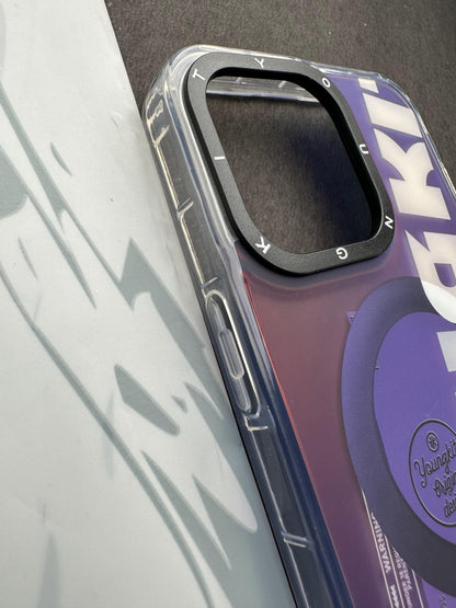 Youngkit Futuristic Circuit With Magsafe Deep Purple YK Case For iPhone