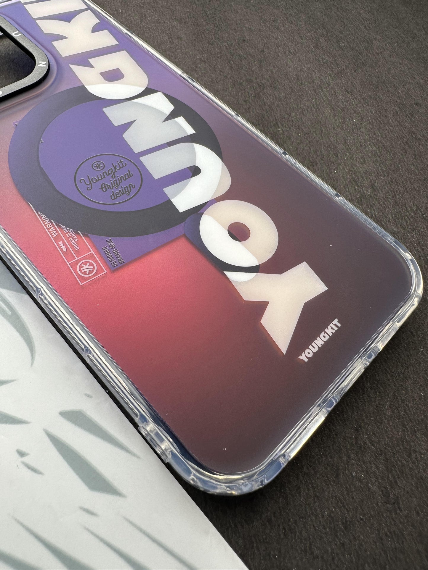 Youngkit Futuristic Circuit With Magsafe Deep Purple YK Case For iPhone