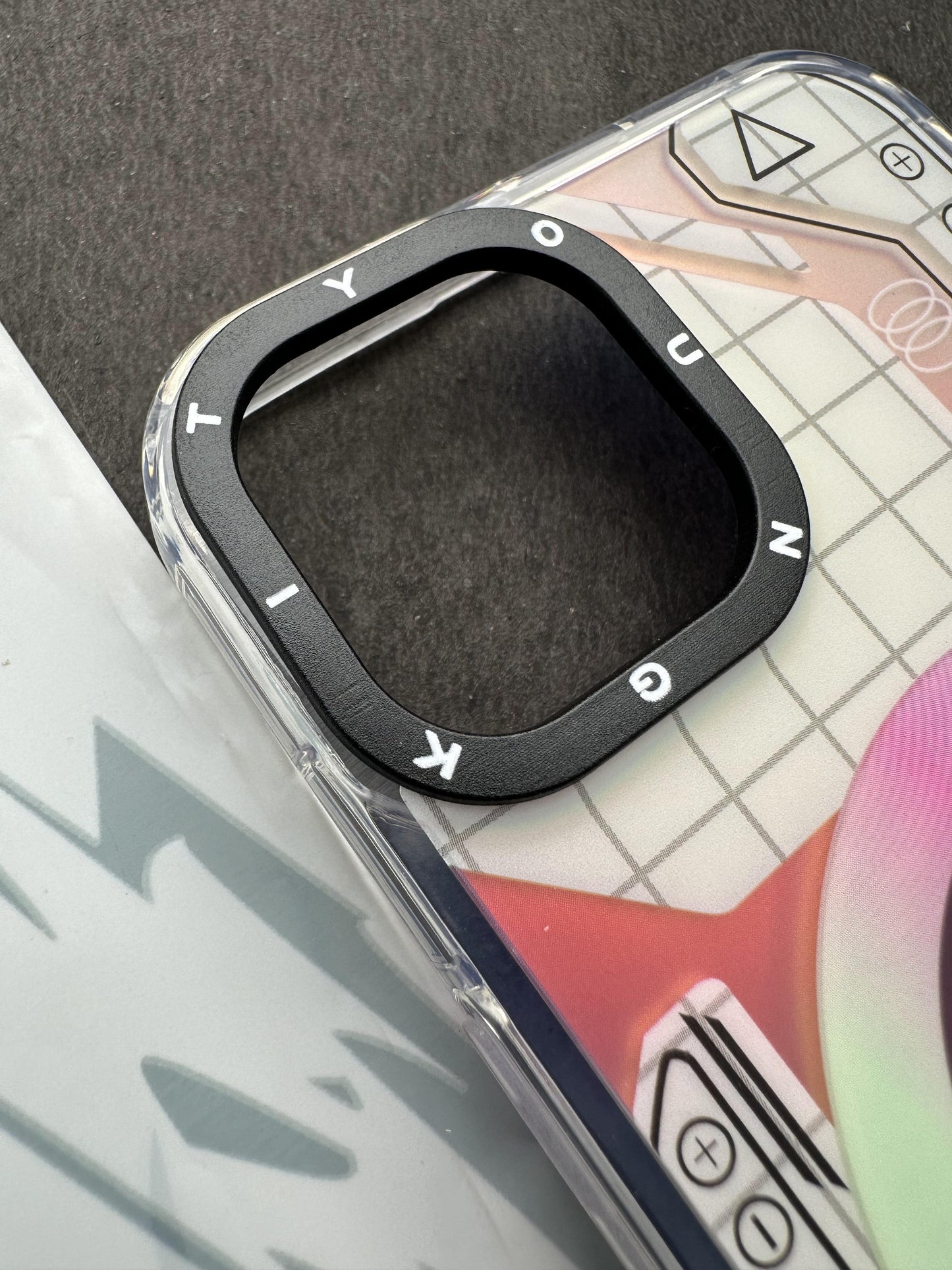 Youngkit Futuristic Circuit With Magsafe Pink Checks Case For iPhone