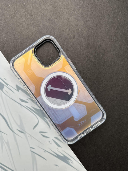 Youngkit Futuristic Circuit With Magsafe Pink Checks Case For iPhone