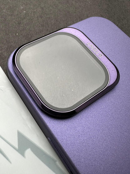 Hidden Bracket Deep Purple Frosted Shell Case For iPhone