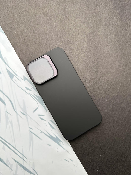 Hidden Bracket Black Frosted Shell Case For iPhone