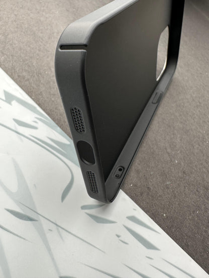 Hidden Bracket Black Frosted Shell Case For iPhone