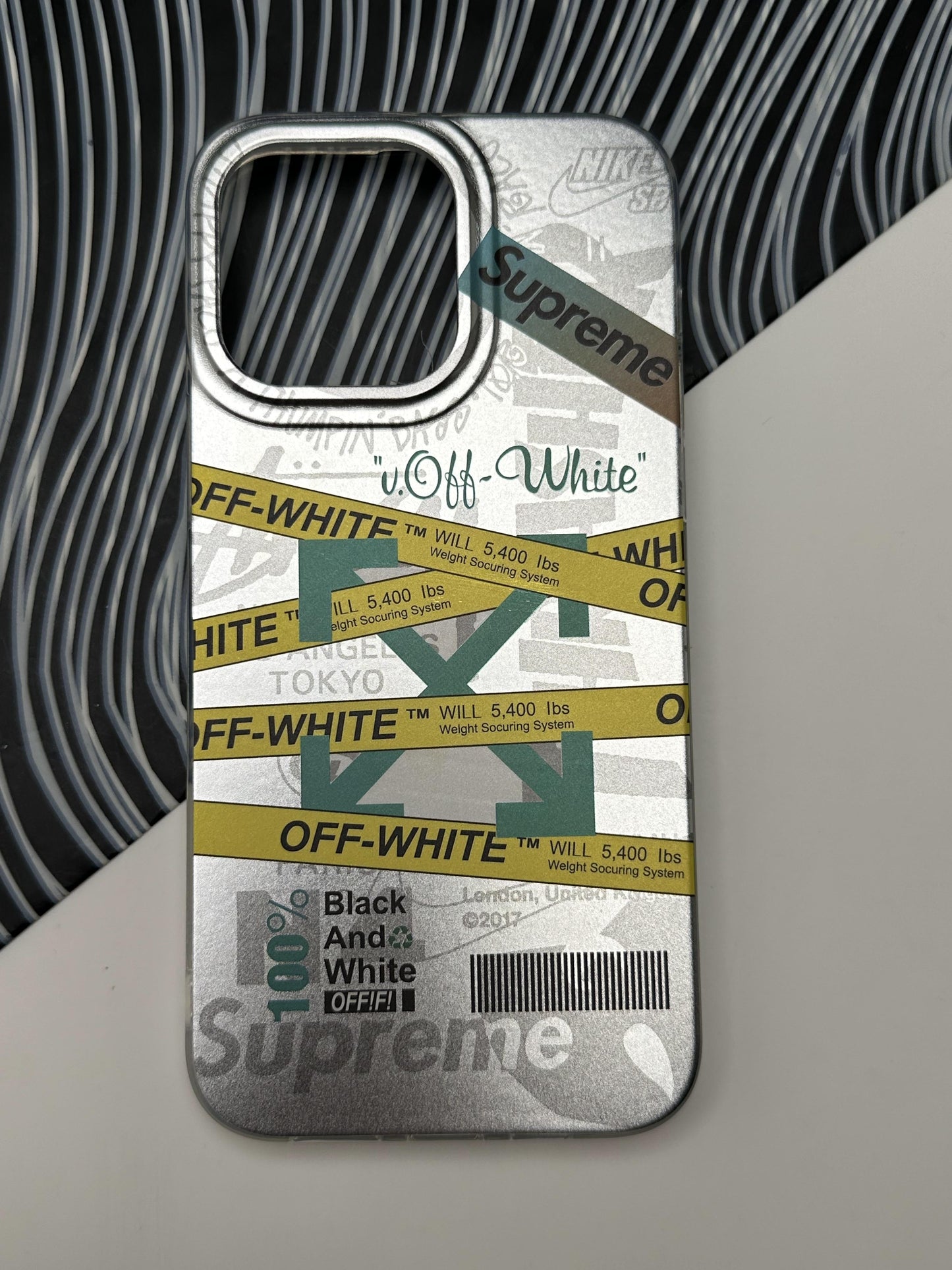 Classy Supreme OFF-WHITE Laser Matte Case For iPhone