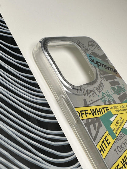 Classy Supreme OFF-WHITE Laser Matte Case For iPhone