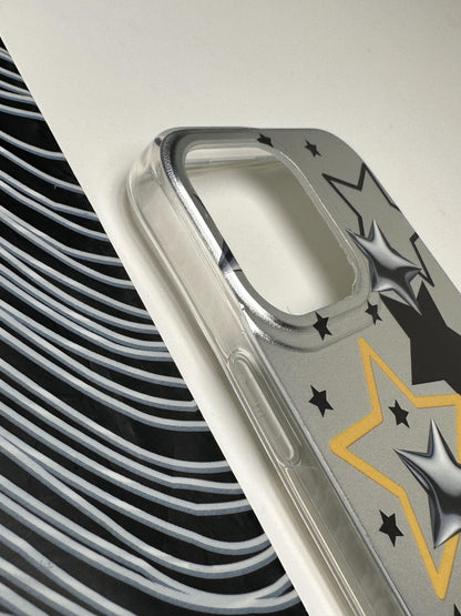 Classy Star Yellow Laser Matte Case For iPhone