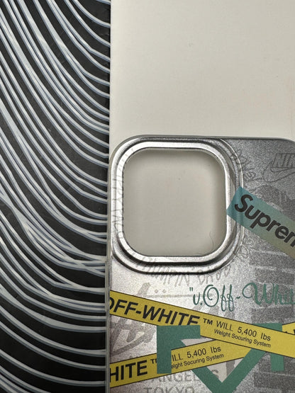 Classy Supreme OFF-WHITE Laser Matte Case For iPhone