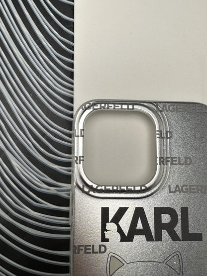 Classy KARL Cat Laser Matte Case For iPhone