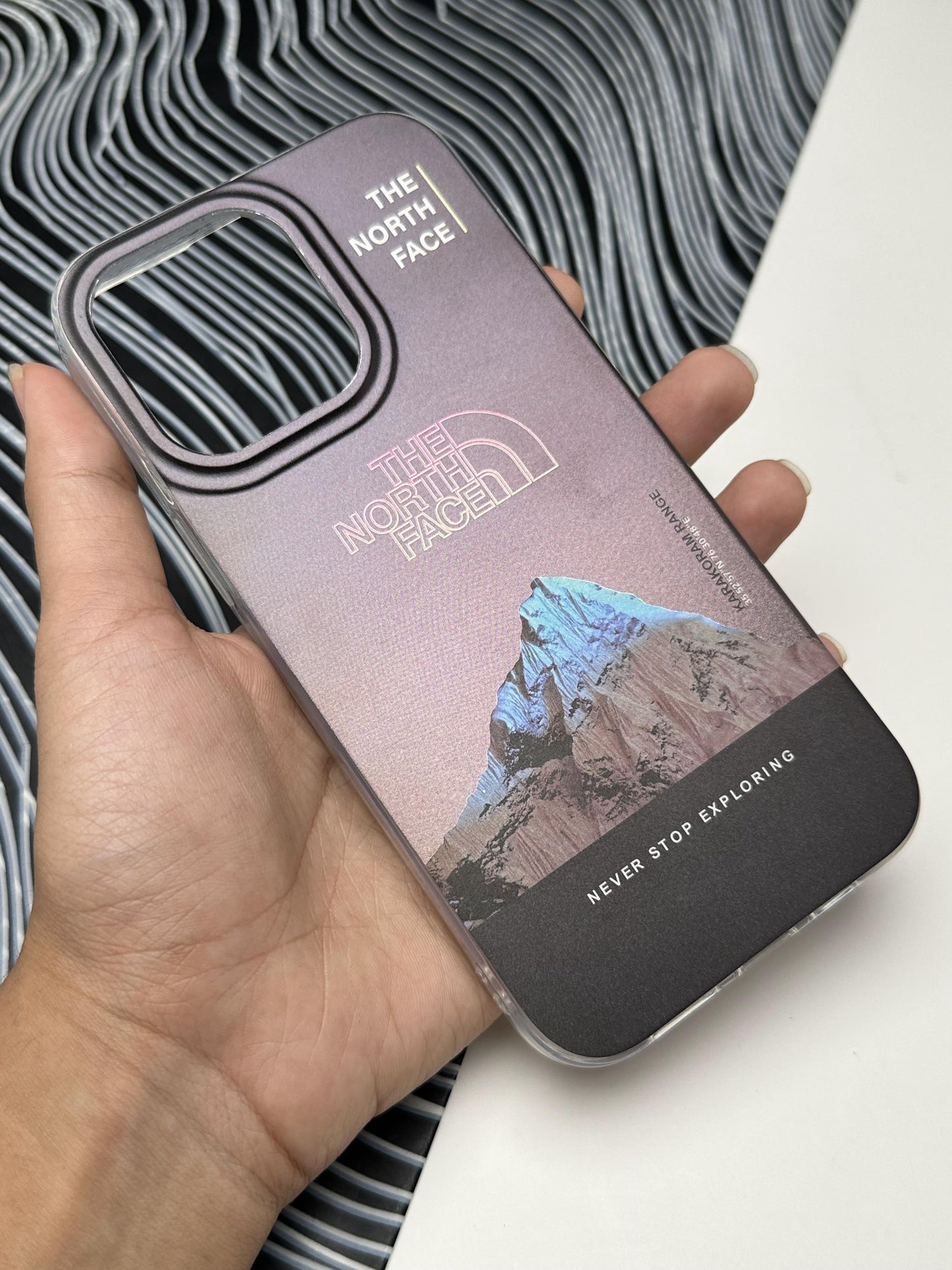 Classy The North Face Blue Mountain Laser Matte Case For iPhone