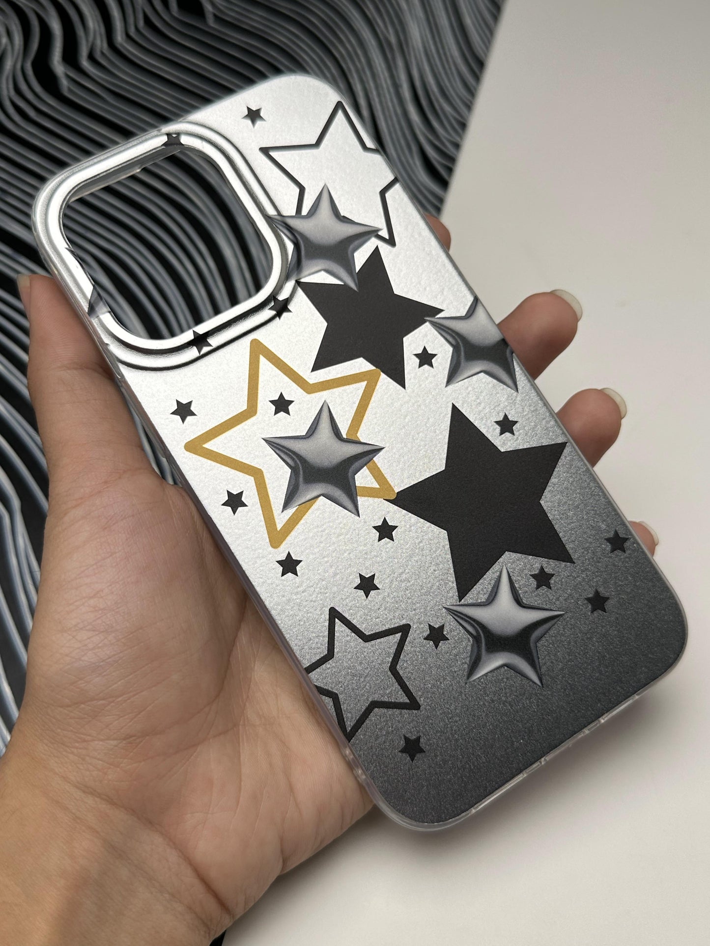 Classy Star Yellow Laser Matte Case For iPhone