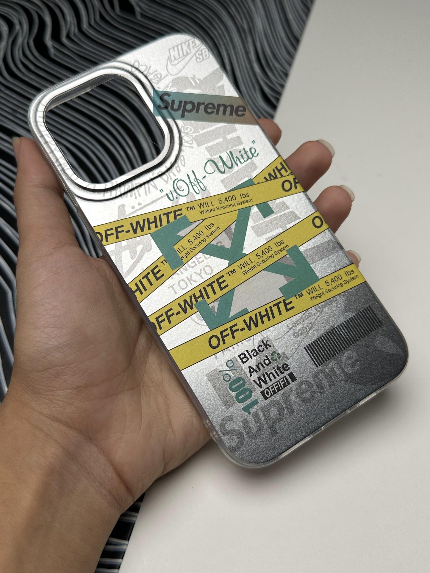 Classy Supreme OFF-WHITE Laser Matte Case For iPhone