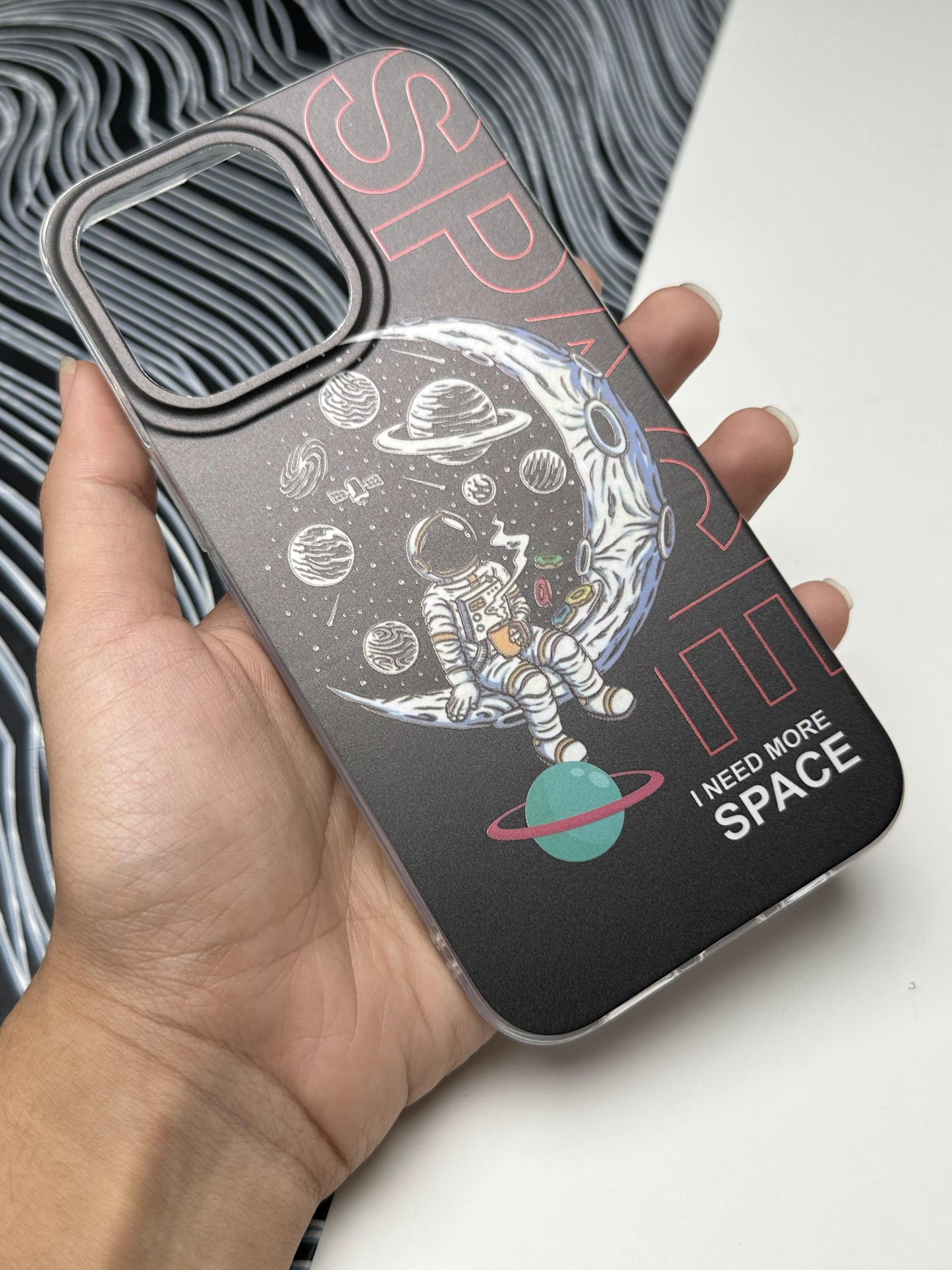 Classy SPACE Black Laser Matte Case For iPhone