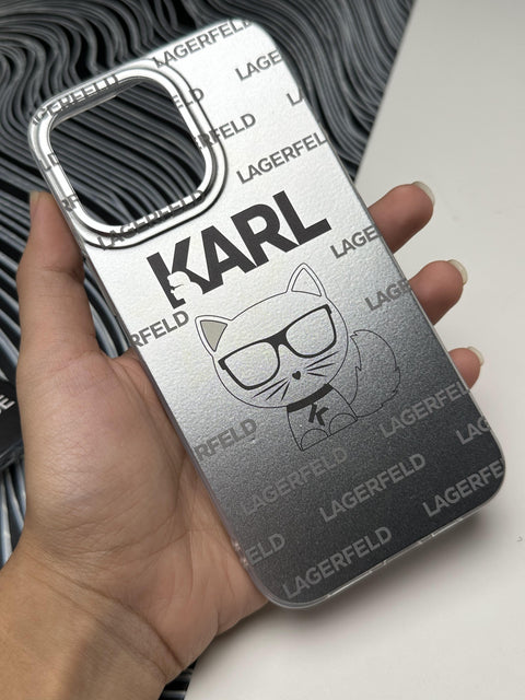 Classy KARL Cat Laser Matte Case For iPhone