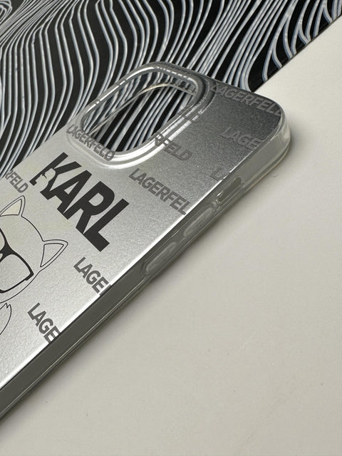 Classy KARL Cat Laser Matte Case For iPhone