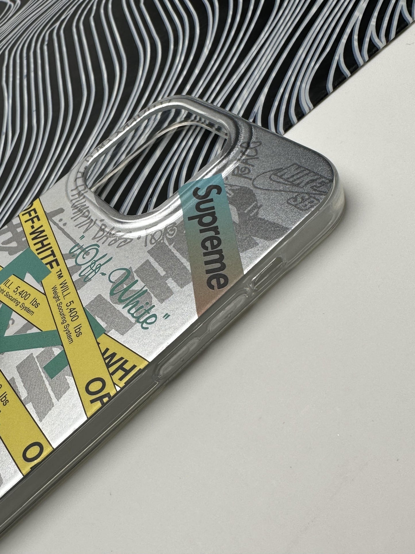 Classy Supreme OFF-WHITE Laser Matte Case For iPhone