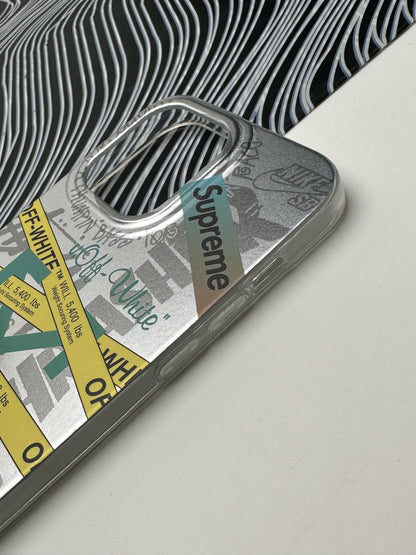 Classy Supreme OFF-WHITE Laser Matte Case For iPhone