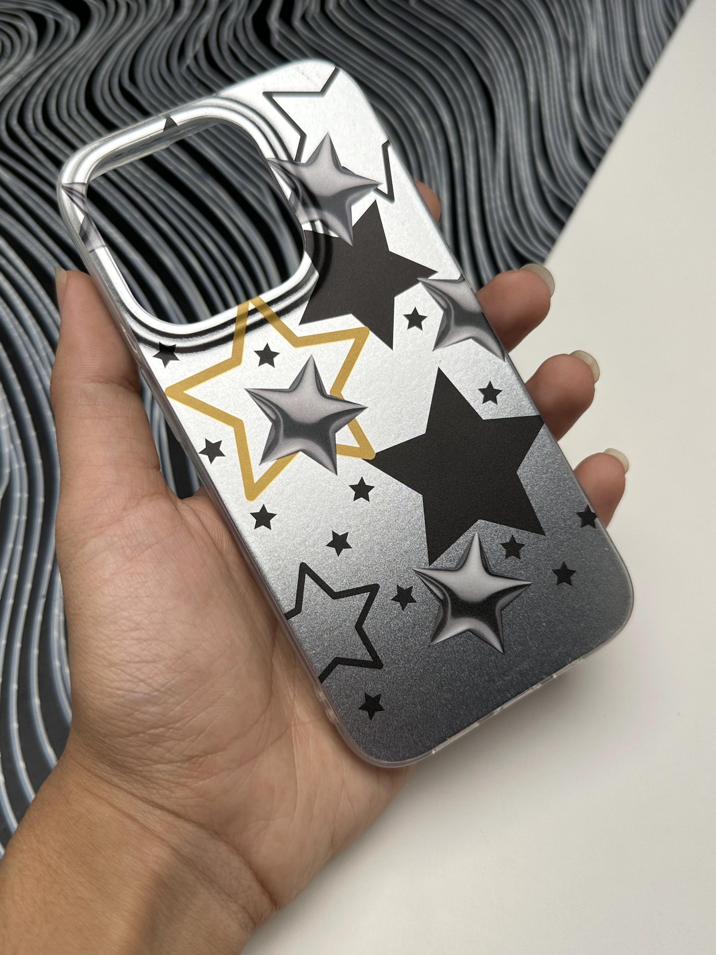 Classy Star Yellow Laser Matte Case For iPhone