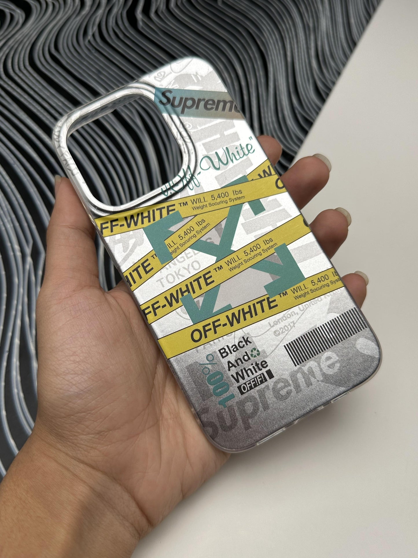 Classy Supreme OFF-WHITE Laser Matte Case For iPhone