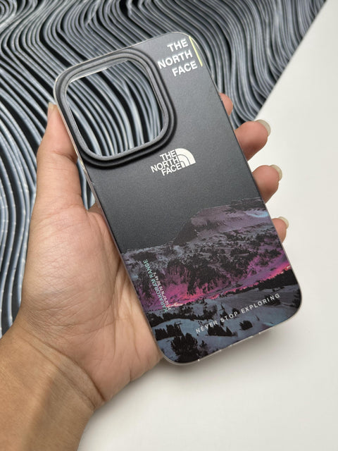 Classy The North Face Pink Mountain Laser Matte Case For iPhone