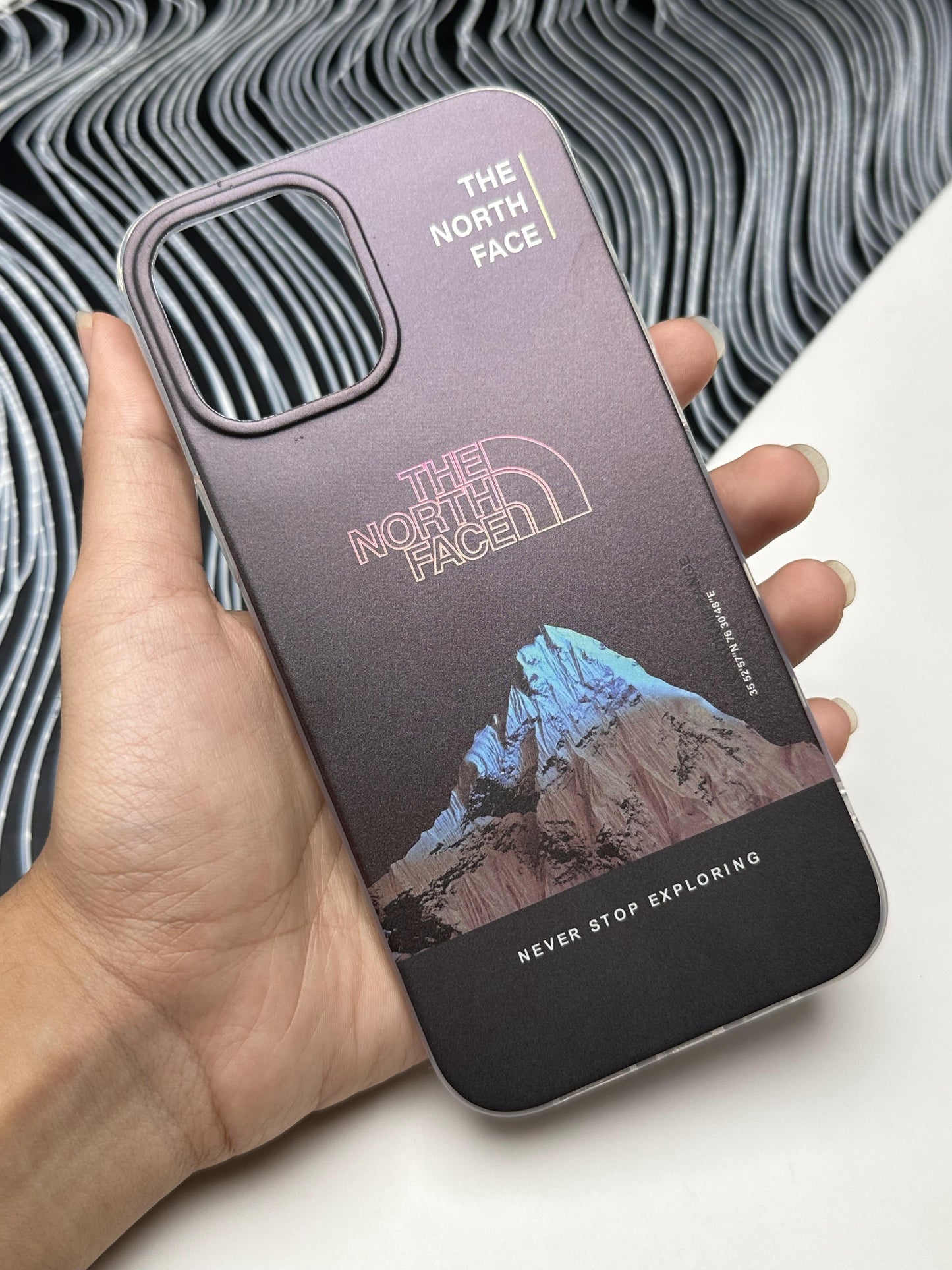 Classy The North Face Blue Mountain Laser Matte Case For iPhone