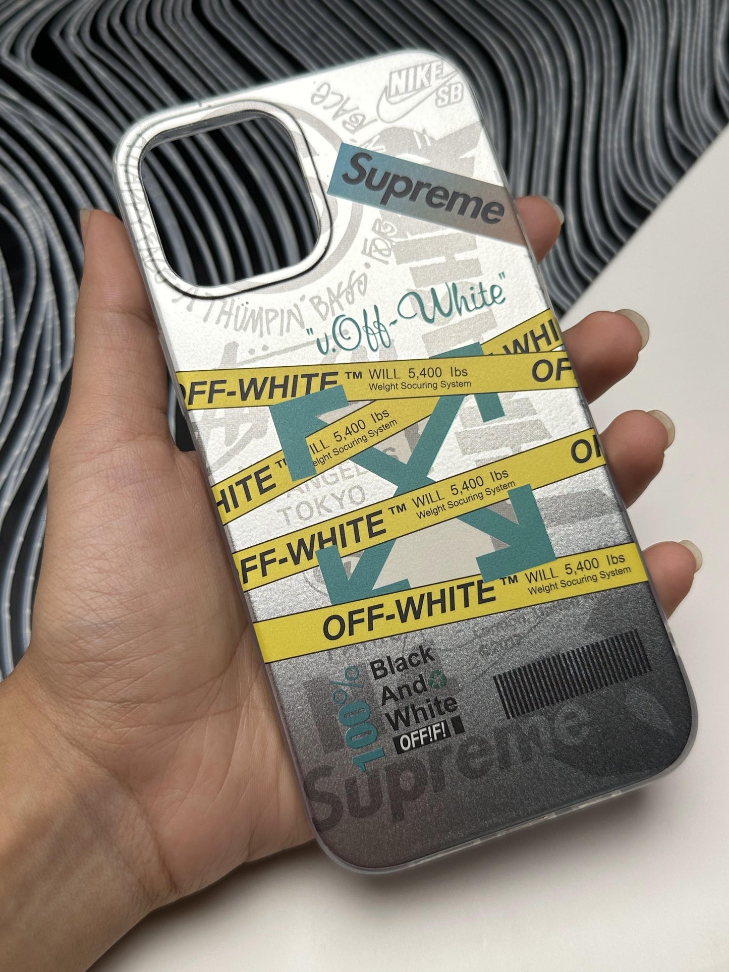 Classy Supreme OFF-WHITE Laser Matte Case For iPhone