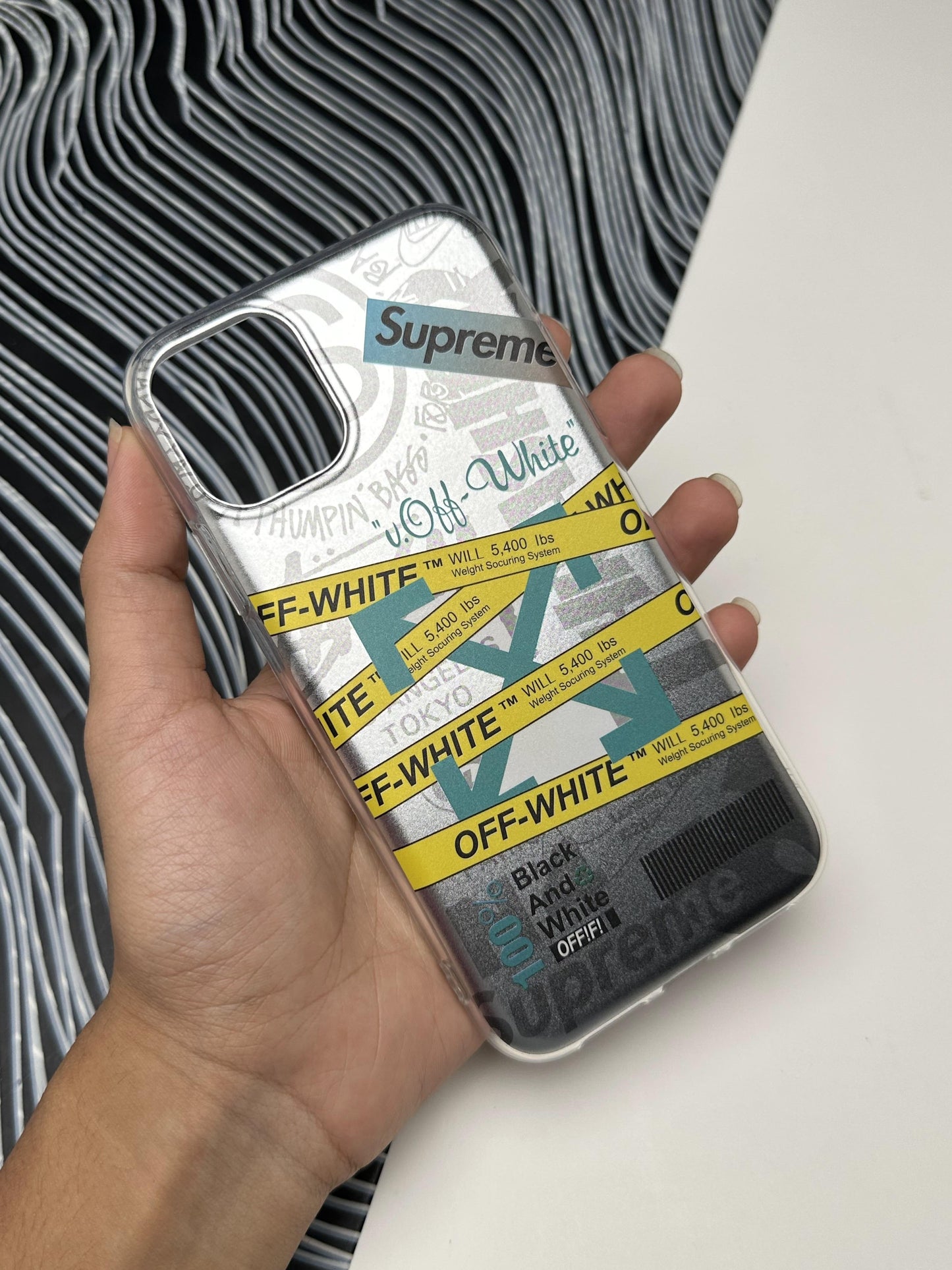 Classy Supreme OFF-WHITE Laser Matte Case For iPhone