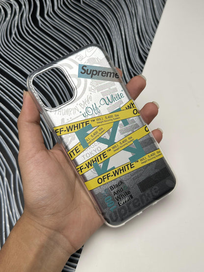 Classy Supreme OFF-WHITE Laser Matte Case For iPhone