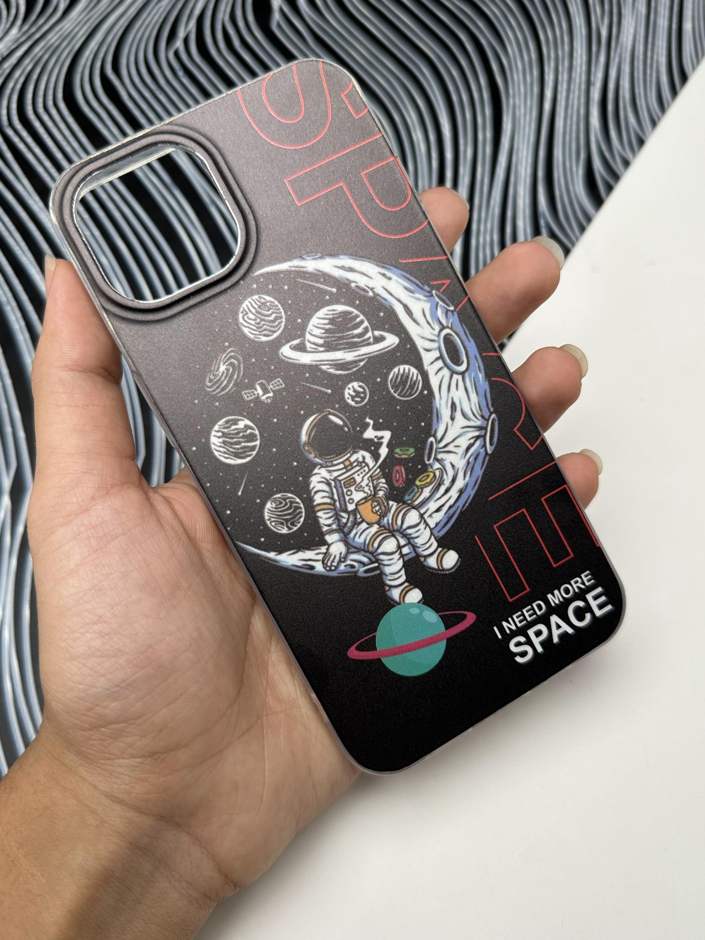 Classy SPACE Black Laser Matte Case For iPhone