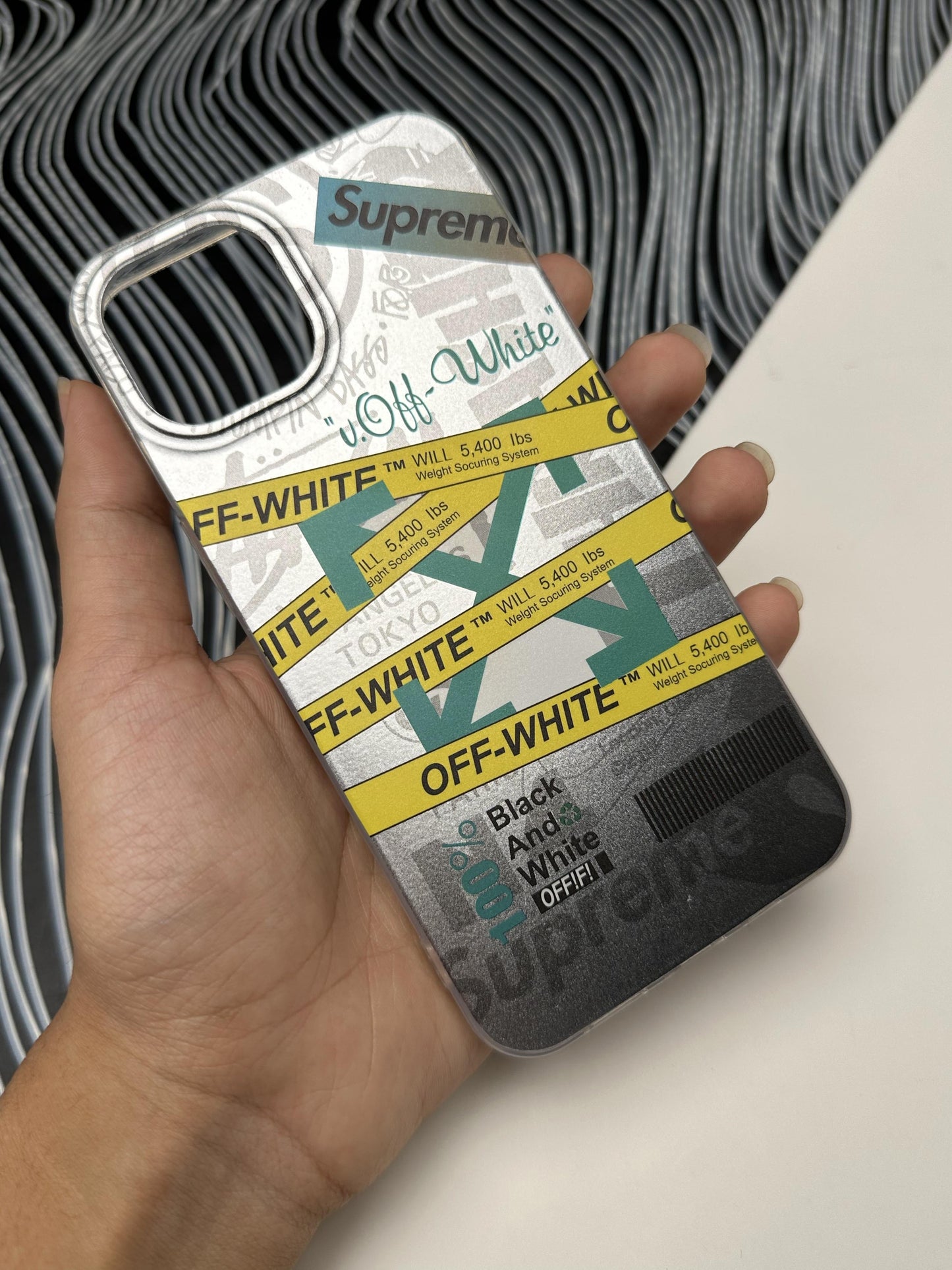 Classy Supreme OFF-WHITE Laser Matte Case For iPhone