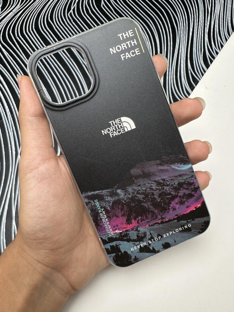 Classy The North Face Pink Mountain Laser Matte Case For iPhone