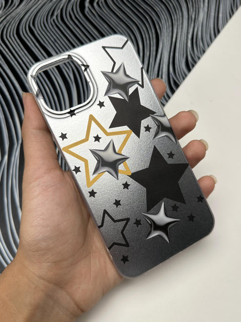 Classy Star Yellow Laser Matte Case For iPhone